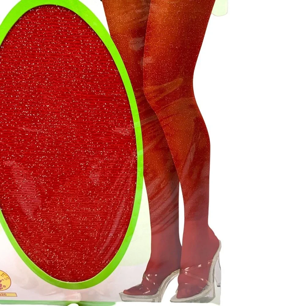 Sexy Red Glitter One Size Stockings Hosiery Cosplay Costume Tights 6826
